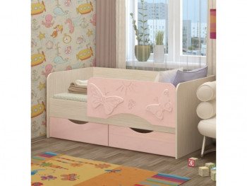 Бабочки Кровать детская 2 ящика 1.8 Розовый глянец в Сузуне - suzun.mebel54.com | фото