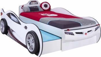 CARBED Кровать-машина Coupe с выдвижной кроватью White 20.03.1310.00 в Сузуне - suzun.mebel54.com | фото