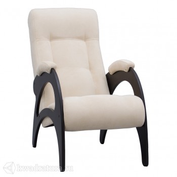 Кресло для отдыха Неаполь Модель 9 без лозы (Венге-эмаль/Ткань Ваниль Verona Vanilla) в Сузуне - suzun.mebel54.com | фото