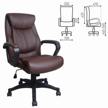 Кресло офисное BRABIX Enter EX-511 (коричневый) в Сузуне - suzun.mebel54.com | фото