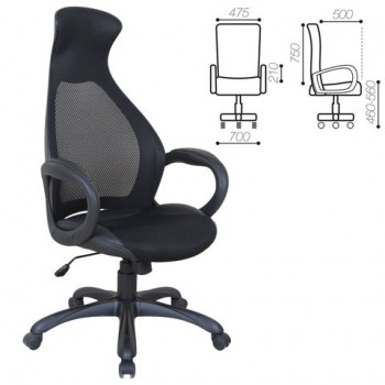 Кресло офисное BRABIX Genesis EX-517 (черное) в Сузуне - suzun.mebel54.com | фото