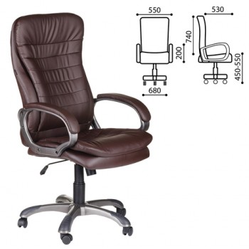 Кресло офисное BRABIX Omega EX-589 (коричневое) в Сузуне - suzun.mebel54.com | фото