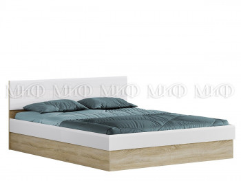 Кровать 1,6 спальня Фортуна (Дуб сонома/белый глянец) в Сузуне - suzun.mebel54.com | фото