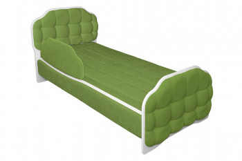 Кровать 160 Атлет 76 Зелёный (мягкий бортик) в Сузуне - suzun.mebel54.com | фото