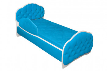 Кровать 170 Гармония 84 Ярко-голубой (мягкий бортик) в Сузуне - suzun.mebel54.com | фото