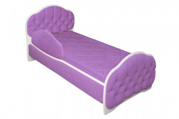 Кровать 180 Гармония 67 Светло-фиолетовый (мягкий бортик) в Сузуне - suzun.mebel54.com | фото