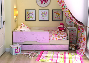 Кровать Алиса КР-812 1,6 Белфорд/Розовый металлик в Сузуне - suzun.mebel54.com | фото
