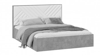 Кровать без ПМ «Хилтон» Тип 1 Ателье светлый/Белый в Сузуне - suzun.mebel54.com | фото