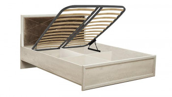 Кровать двуспальная Сохо(бетон пайн белый/под-мех/1644) в Сузуне - suzun.mebel54.com | фото