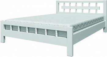Кровать Натали-5 из массива сосны 1200*2000 Белый античный в Сузуне - suzun.mebel54.com | фото