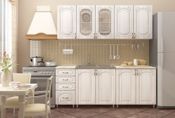 Кухонный гарнитур Лиза-1 (2,0м) (Белый/Сандал) в Сузуне - suzun.mebel54.com | фото
