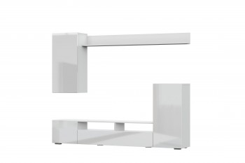 Мебель для гостиной МГС 4 (Белый/Белый глянец) в Сузуне - suzun.mebel54.com | фото