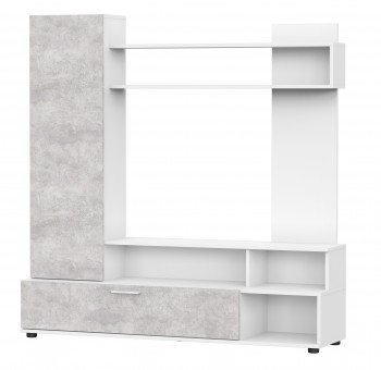 Мебель для гостиной "МГС 9" Белый / Цемент светлый в Сузуне - suzun.mebel54.com | фото