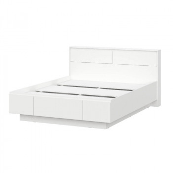 Модульная система "Одри" Кровать двойная (1,6х2,0) серия 3 Белый в Сузуне - suzun.mebel54.com | фото