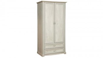 Шкаф для одежды "Сохо" (бетон пайн белый/2 ящика/зеркало) в Сузуне - suzun.mebel54.com | фото