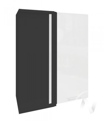 Угловой шкаф Валерия-М ШВУ 699 (Белый металлик/Венге/верхний/высокий) в Сузуне - suzun.mebel54.com | фото